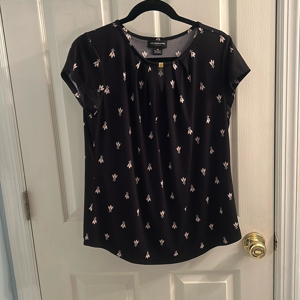 Liz Claiborne career printed blouse